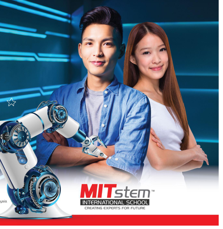 Learners with technology and robotics imagery from the school prospectus