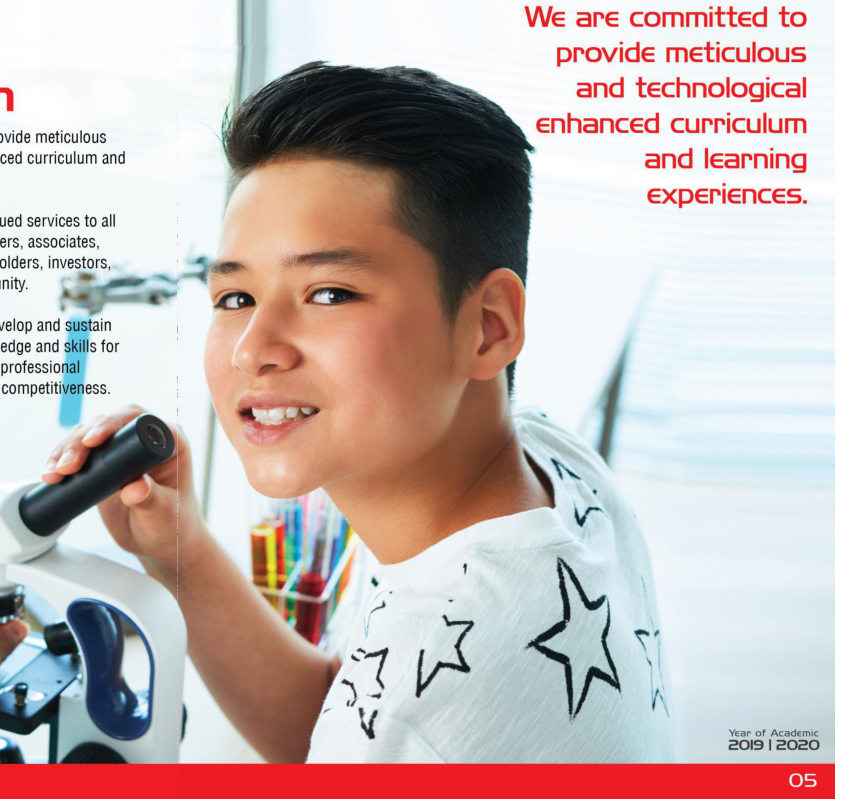 Student exploring science with a microscope